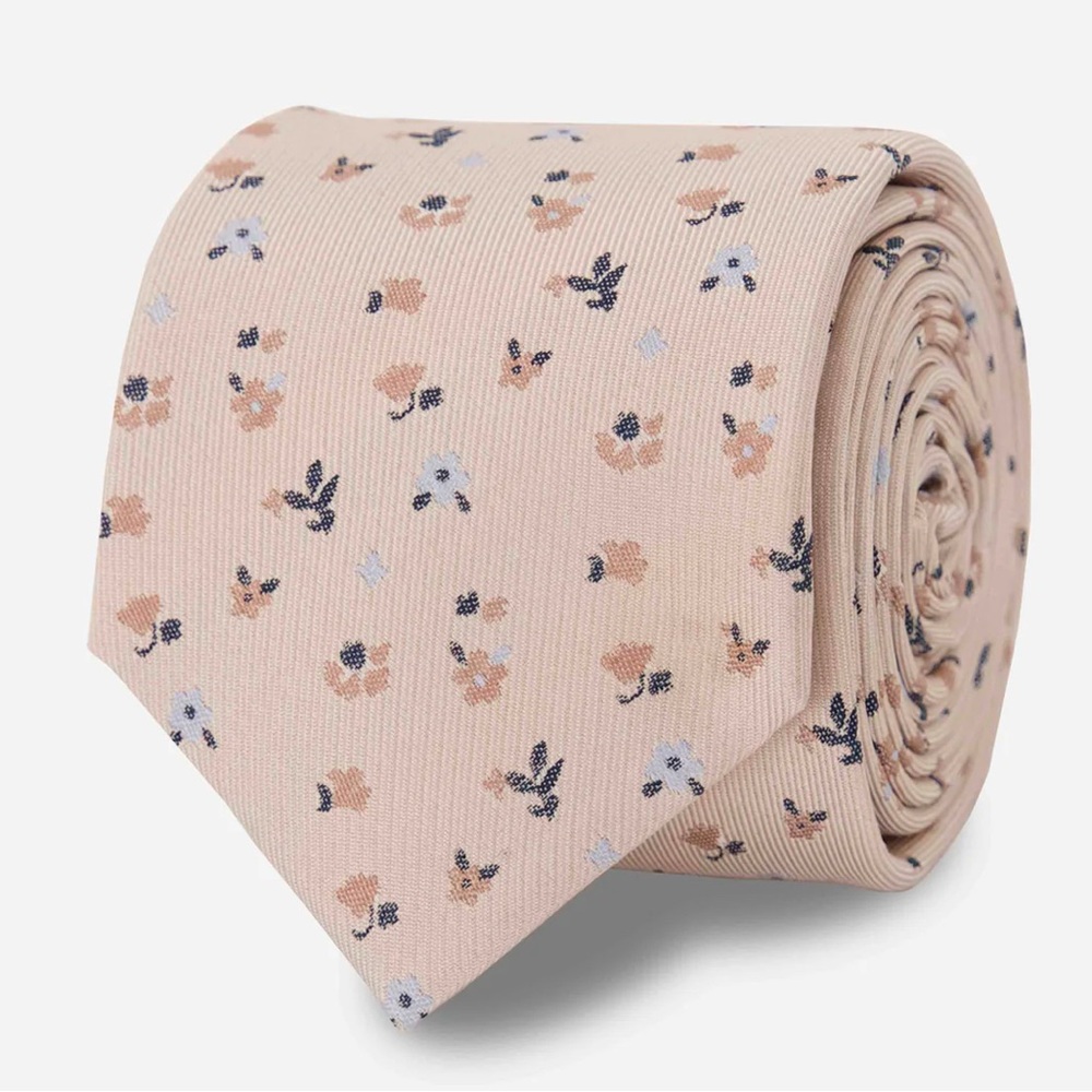 NWT Falling florals champagne tie
